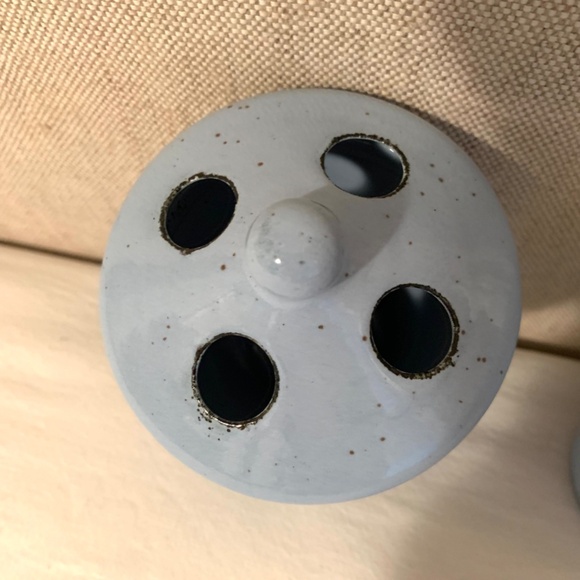 Martha Stewart NEW 4 Piece Speckle Enamel Bathroom Accessory Set Periwinkle Blue - Picture 7 of 12